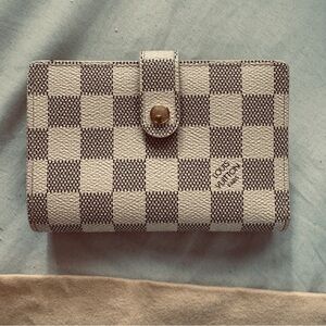 Louis Vuitton Cream and Black Checkered Wallet